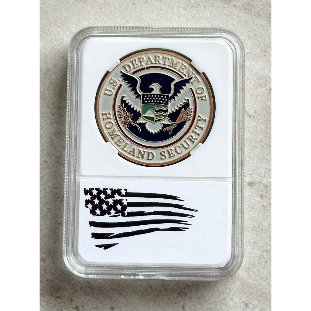 Department Of Home land Security Challenge Coin With Case
