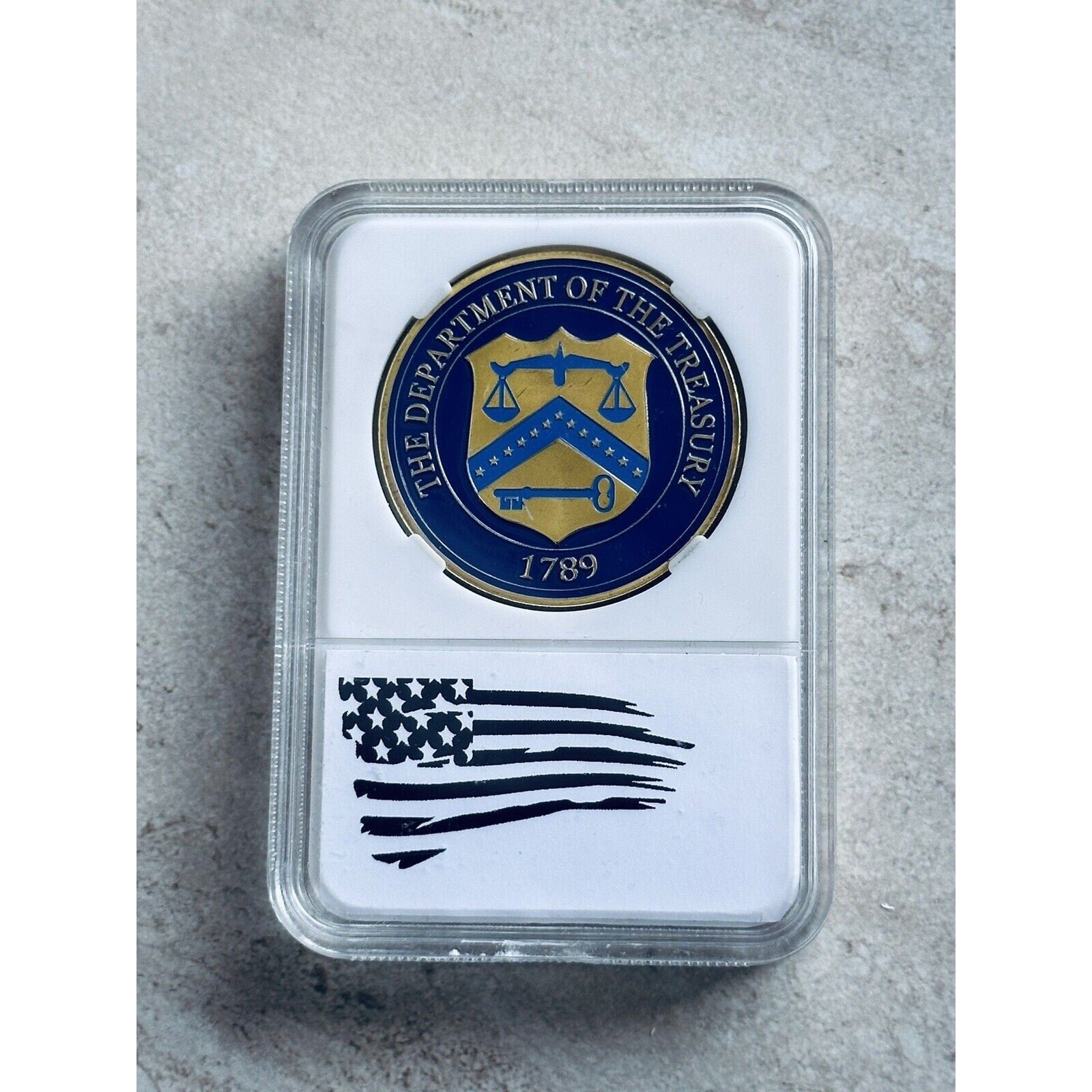 United States Department of the Treasury Challenge Coin With Beautiful Case