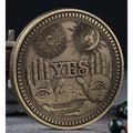 No Ouija Gothic Prediction Decision Coin All Seeing Eye or Death Angel Challenge