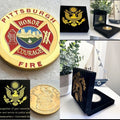 PITTSBURGH BUREAU Of Fire Department Challenge Coin With Special Velvet Case.