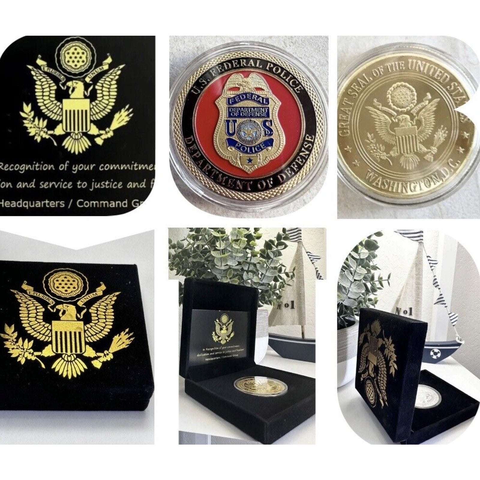 United States FEDERAL DoD POLICE Challenge Coin USA