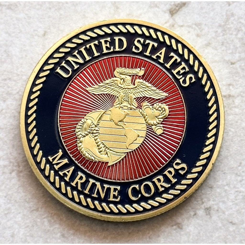 US Marine Corps Force Command Challenge Coin With Special Velvet Case