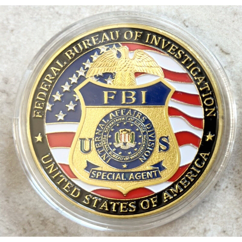 FBI US Federal Bureau Of Investigation United States Challenge Coin with case