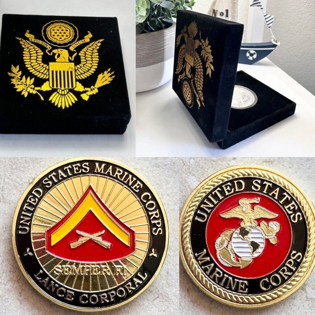 United States Marine Corps Lance Corporal E3 Challenge Coin
