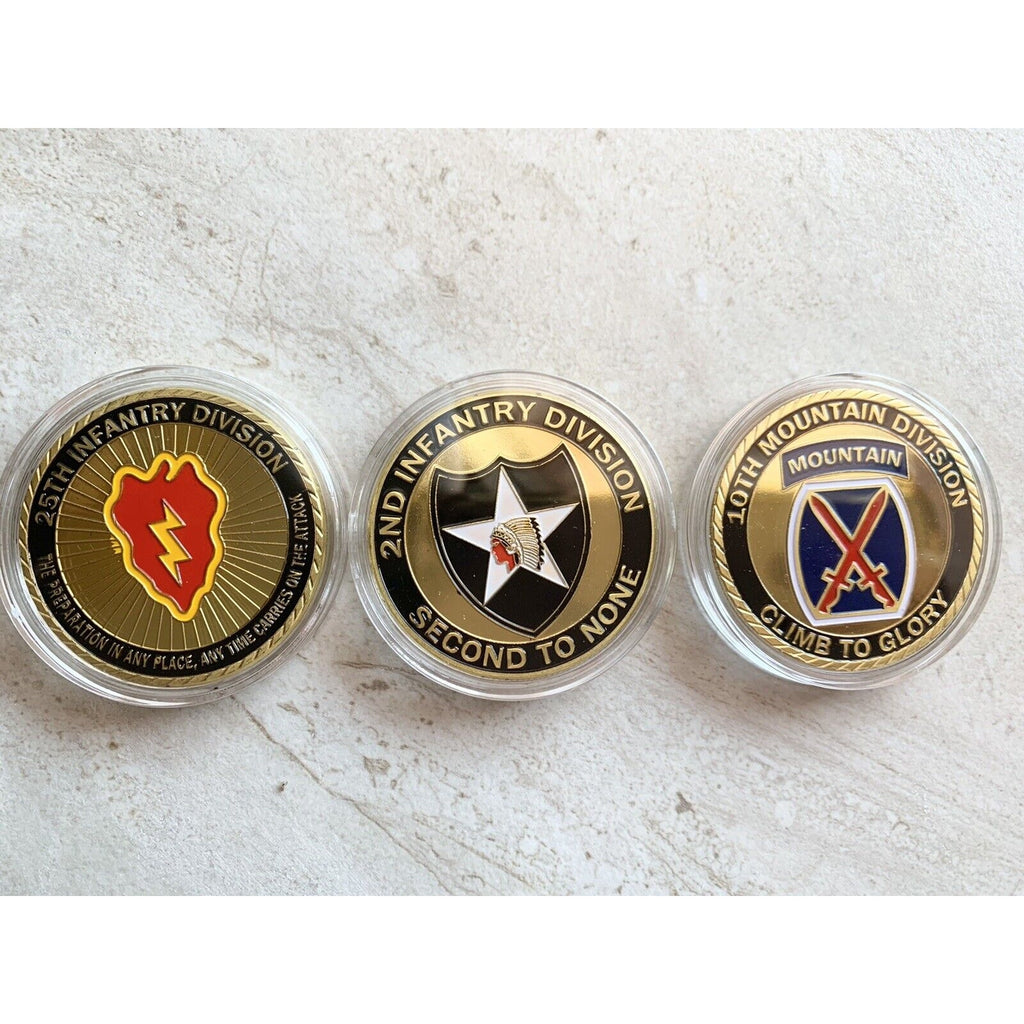 US army 25th 2nd 10th Infantry Division Collection 3pcs NEW!!!