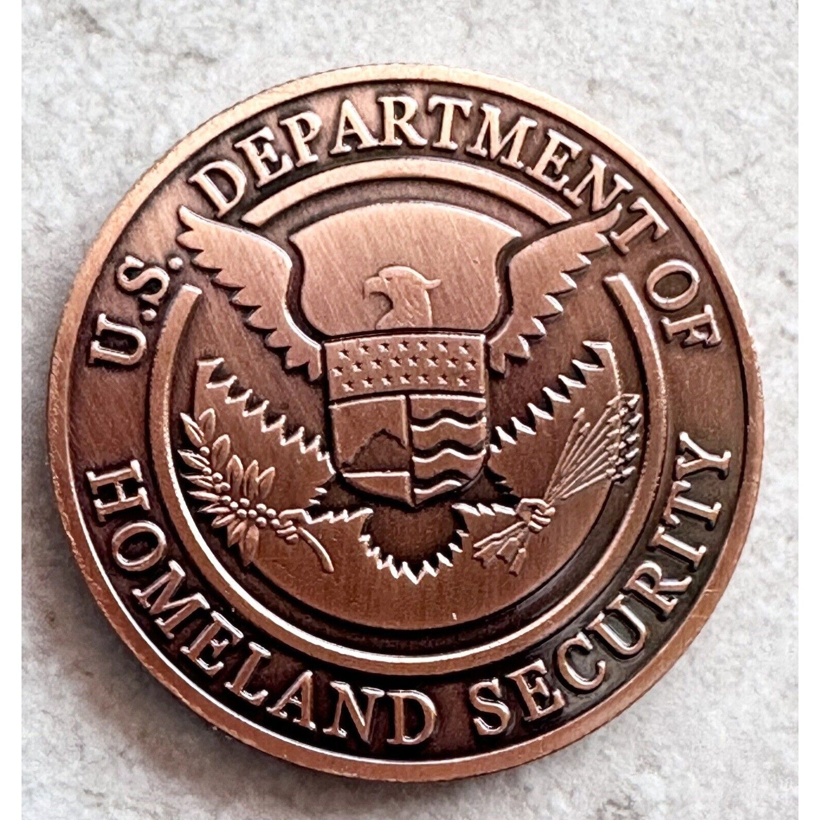 DOHS Security Investigations Special Agent Badge Challenge Coin with velvet case