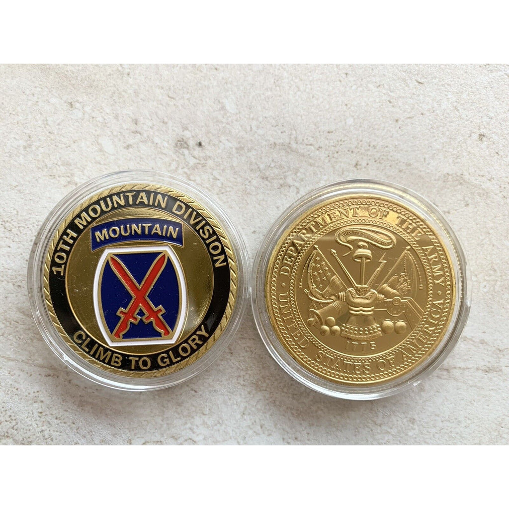US ARMY TEN INFANTRY 10th MOUNTAIN DIVISION Challenge Coin USA AMY