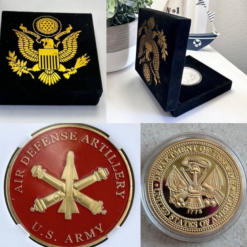 Air Defense Artillery U.S. Army Challenge Coin With Velvet Presentation Box