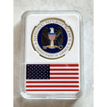 National Security Agency NSA Challenge Coin With American Flag Case