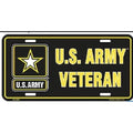 US Army USA Military Veteran Soldier Aluminum Car License Plate Tag