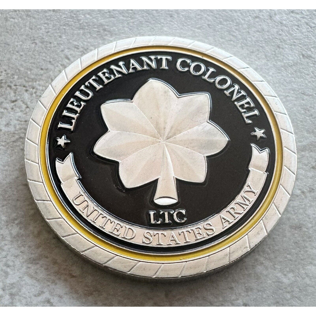 Challenge Coin U.S ARMY LIEUTENANT COLONEL RANK CHALLENGE COIN W 3D Display Case