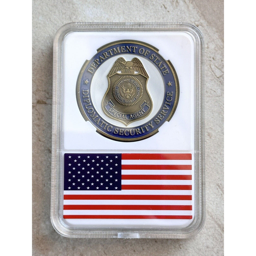 DEPARTMENT OF STATE-US Diplomatic Security Service Bronze Plated-Challenge Coin