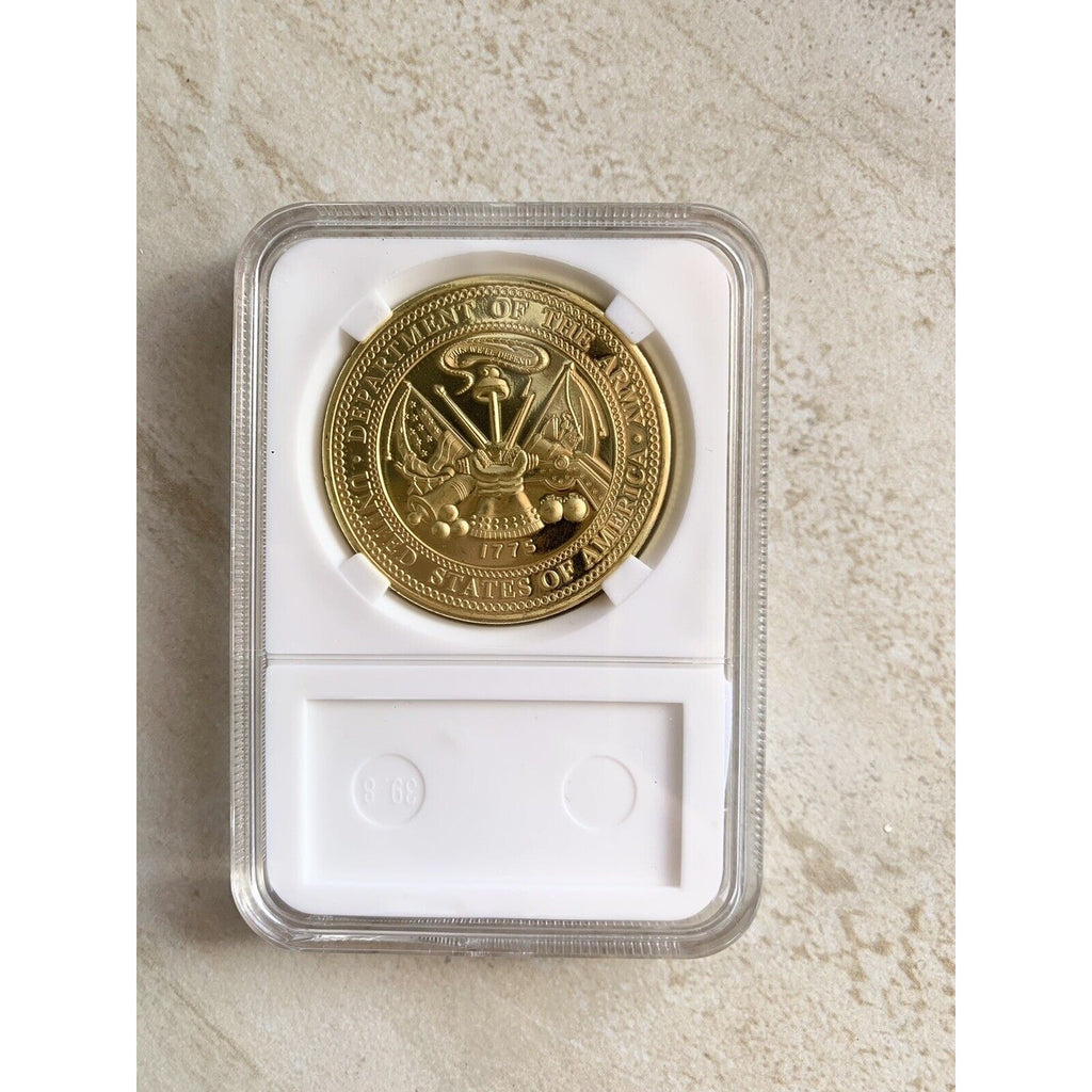 US Army MILITARY INTELLIGENCE Challenge Coin With Case