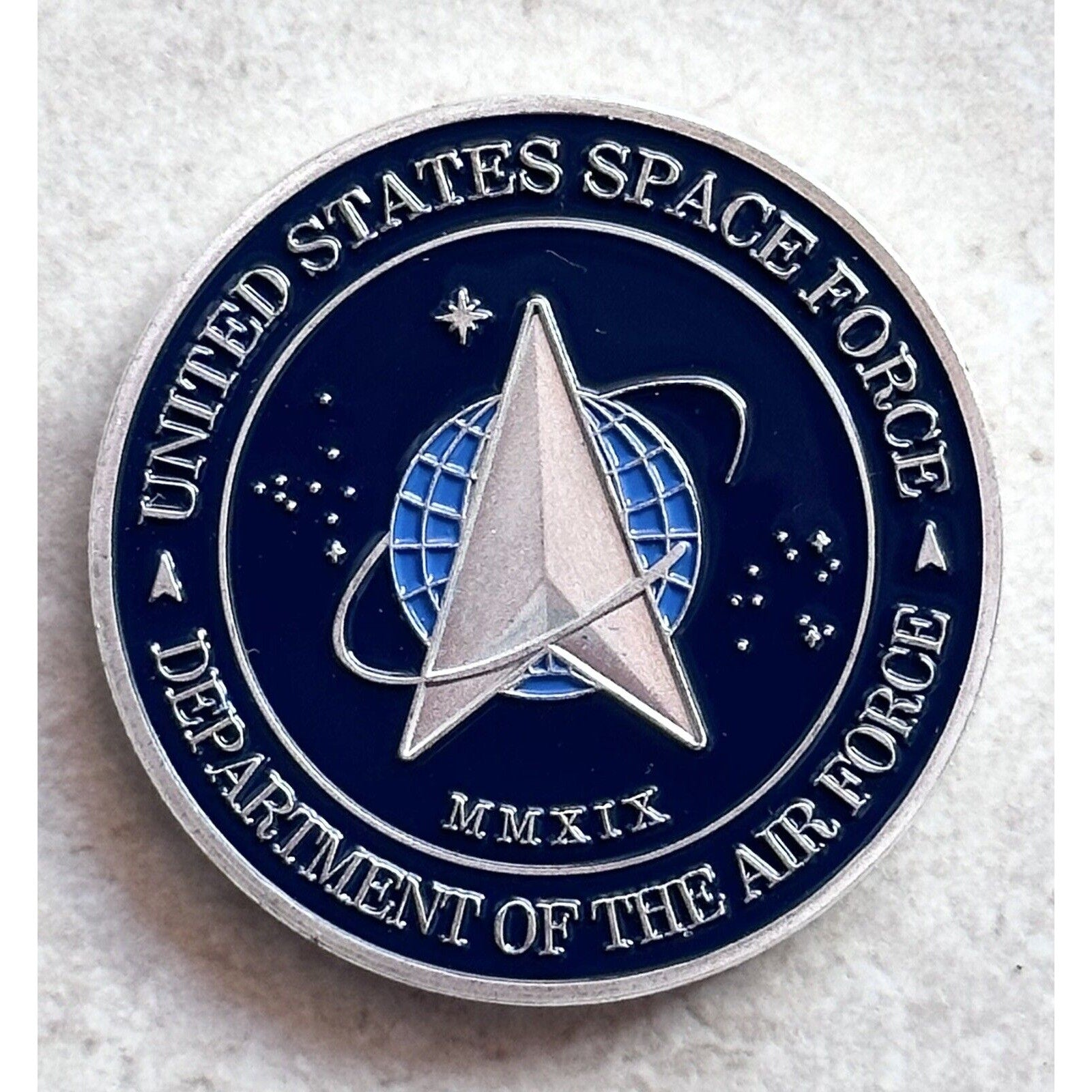 United State Space Force AIR FORCE SPACE COMMAND Challenge Coin with velvet case