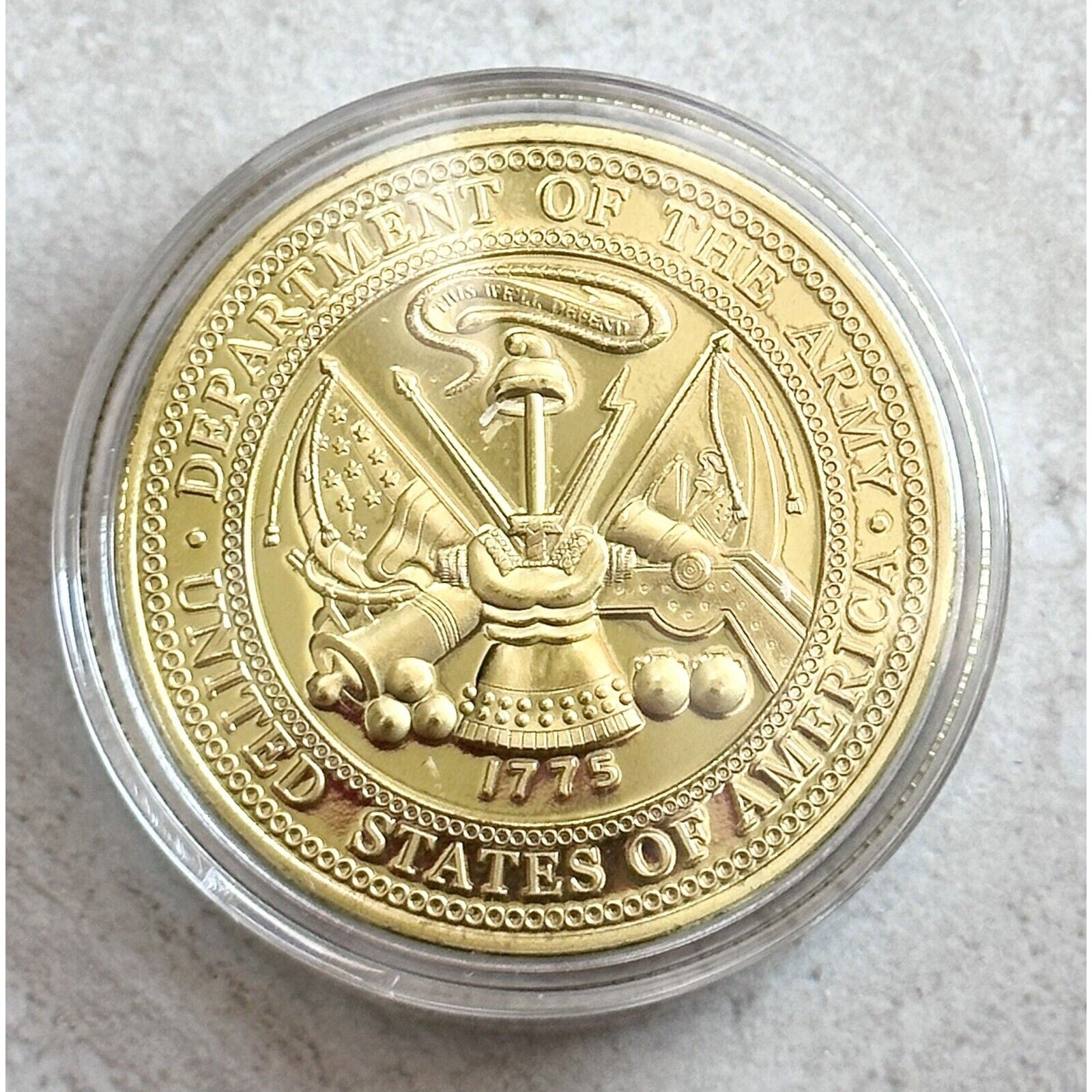 U S ARMY Corps of Engineers Challenge Coin With Velvet Presentation Box