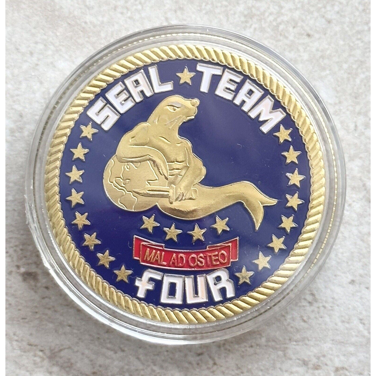 CHALLENGE COIN-Seal Team FOUR- US NAVY NAVAL SPECIAL WARFARE DEVELOPMENT GROUP