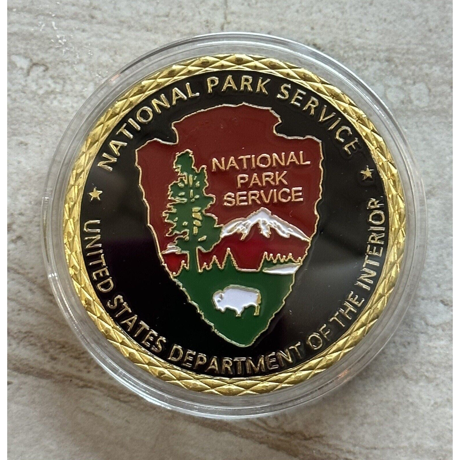 United States National Park Service Challenge Coin, With Case - Fast Shipping.