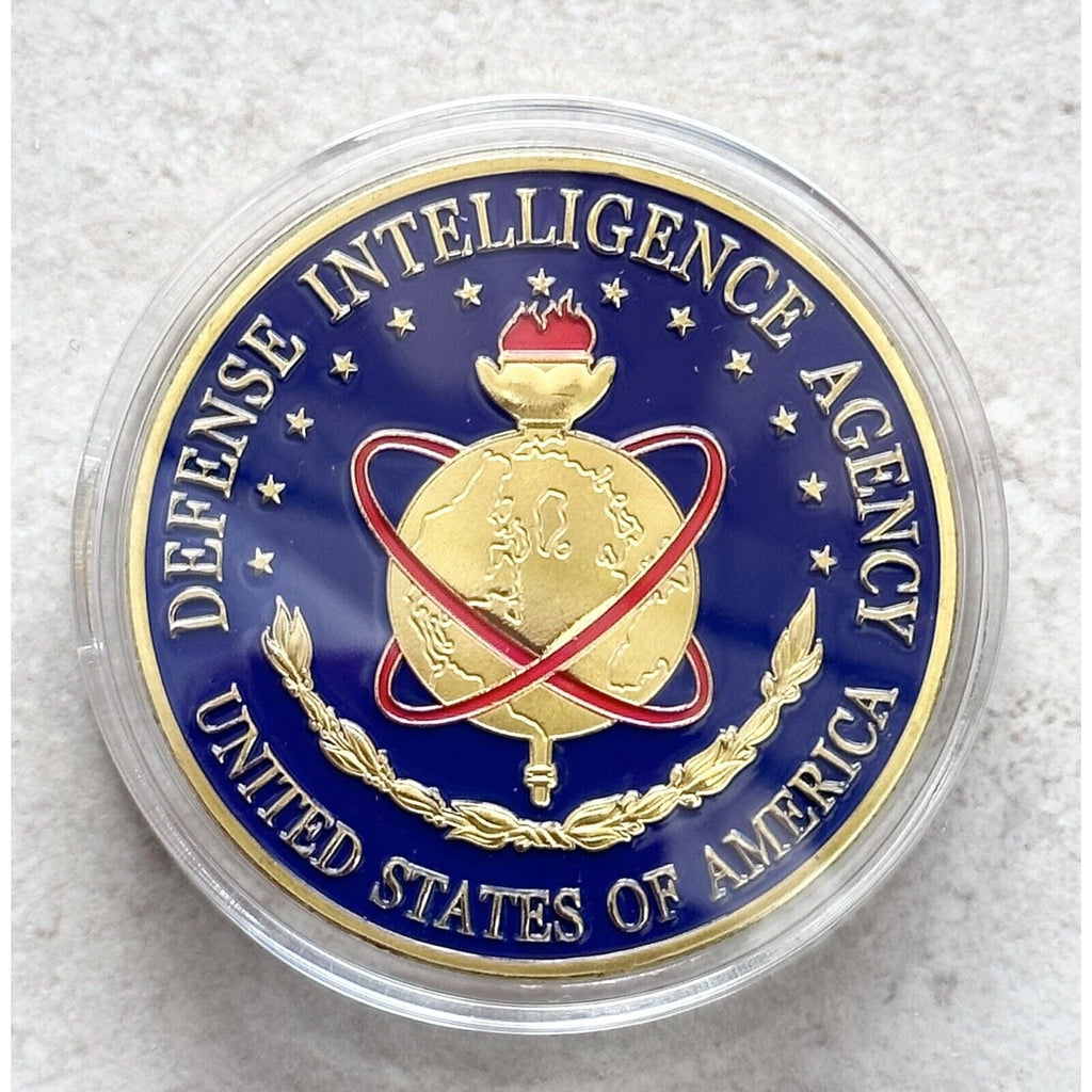 Defense Intelligence Agency (DIA) Challenge Coin With American Flag Case