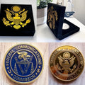 FCC-Federal Communications Commission Challenge Coin US Government w Velvet Case