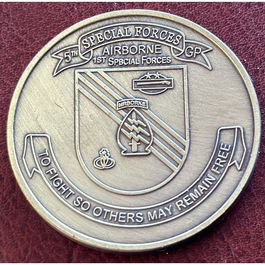 5TH GROUP Challenge Coin ARMY AIRBORNE SPECIAL FORCES THE PROFESSIONALS