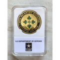 US ARMY 4th INFANTRY DIVISION Challenge Coin with case. Great Gift!