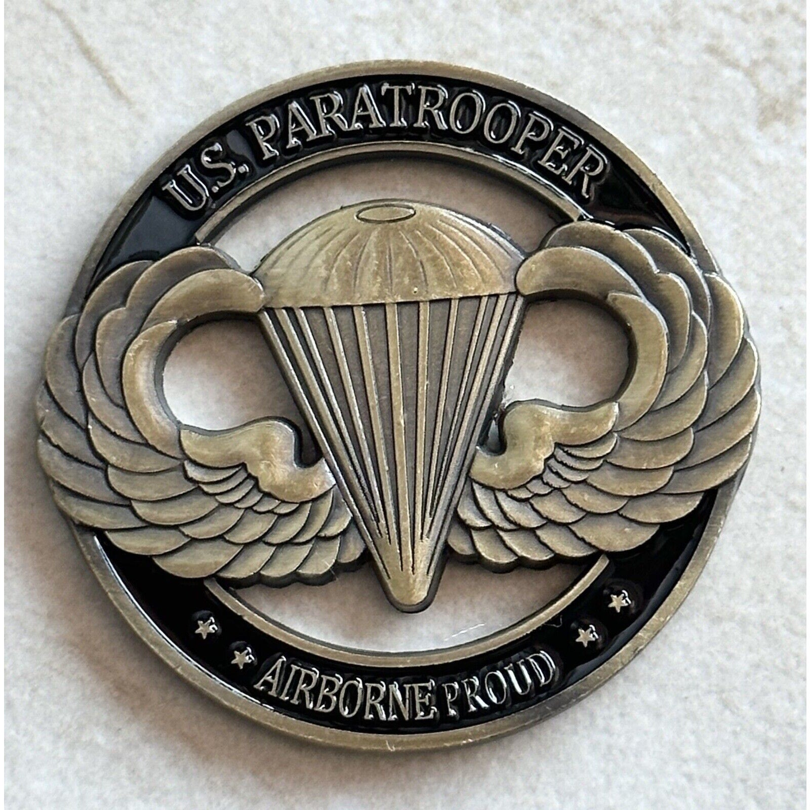 US Paratrooper Army 82 Nd Airborne Proud Challenge Coin.