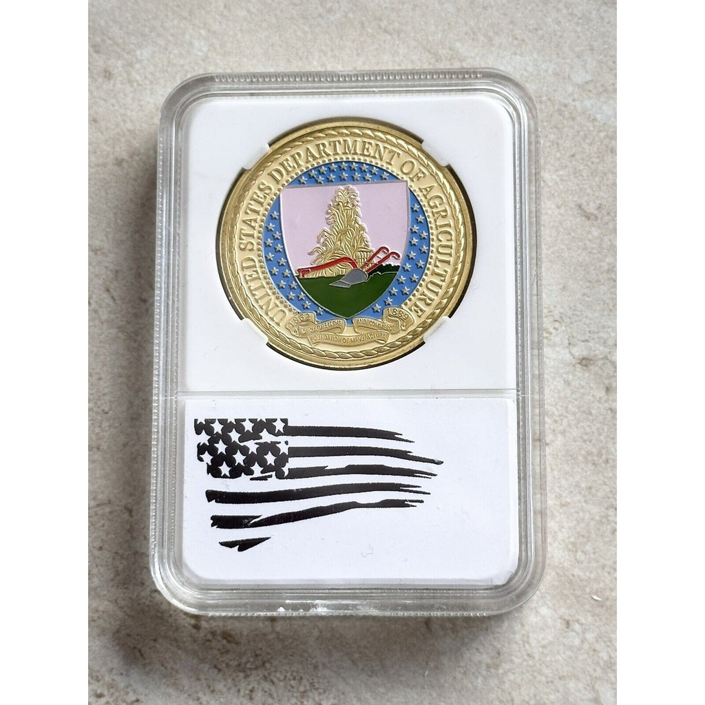 Department of Agriculture Challenge Coin With Beautiful Case