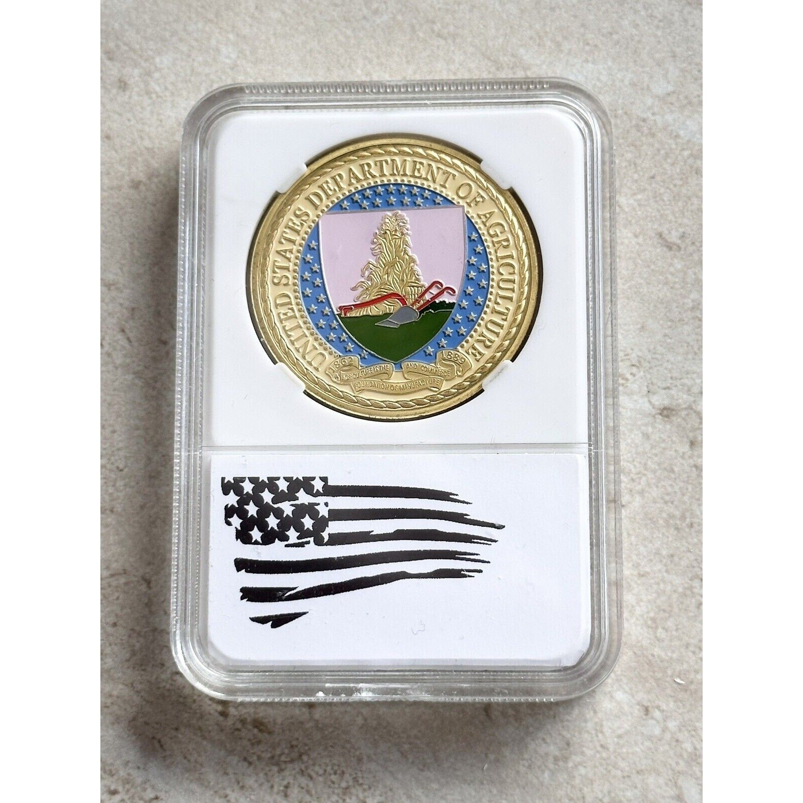 Department of Agriculture Challenge Coin With Beautiful Case