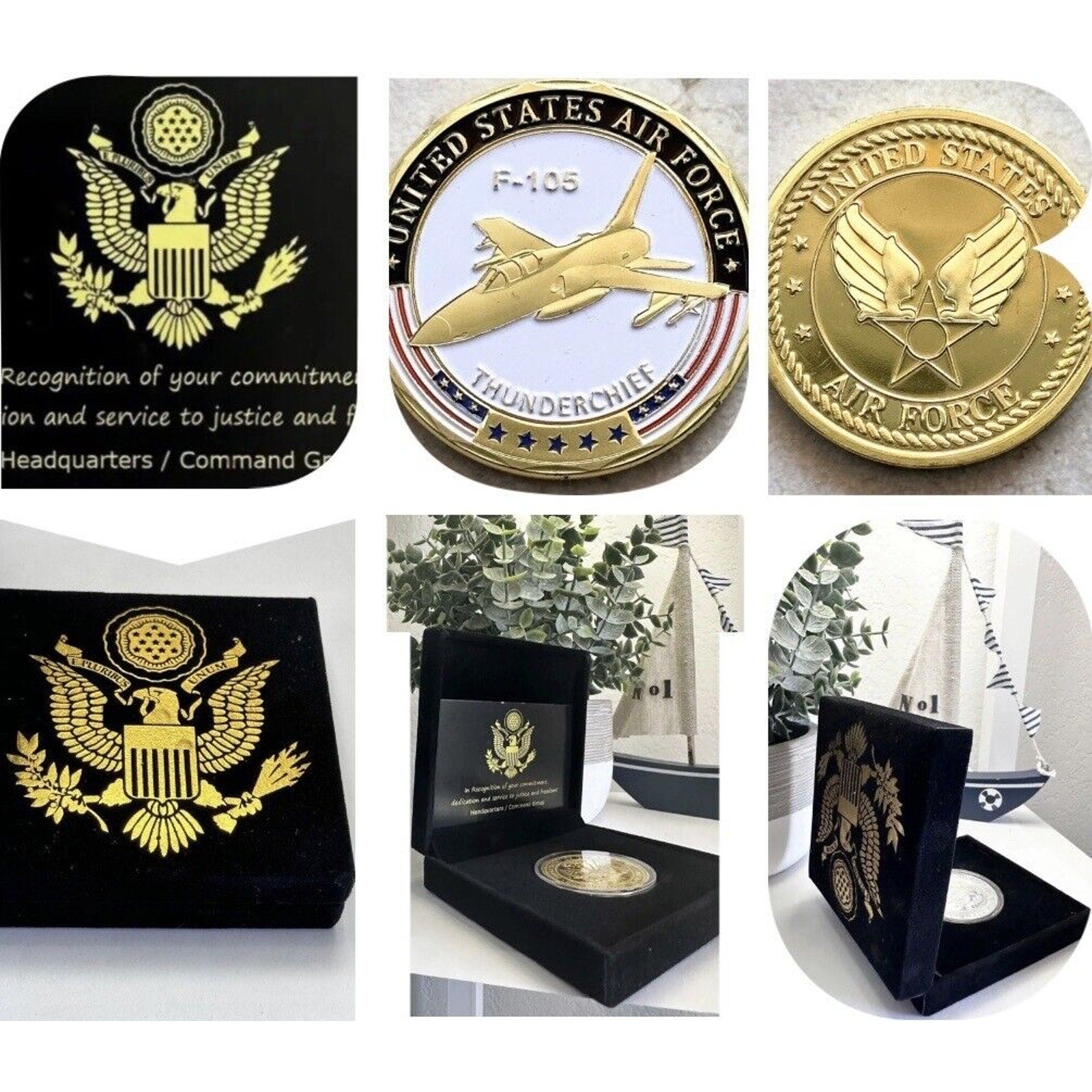 U S AIR FORCE F-105 THUNDERCHIEF Challenge Coin USA AF NEW