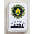 US Army Rank Staff Sergeant E6 Challenge Coin With Case United We Stand