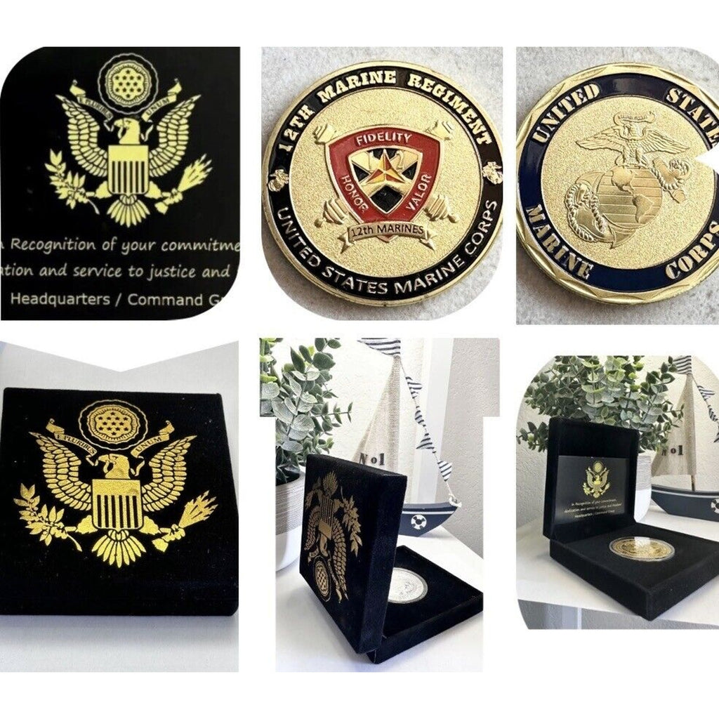 Us Marine Corps - 12th Marine Regiment Challenge Coin Usmc