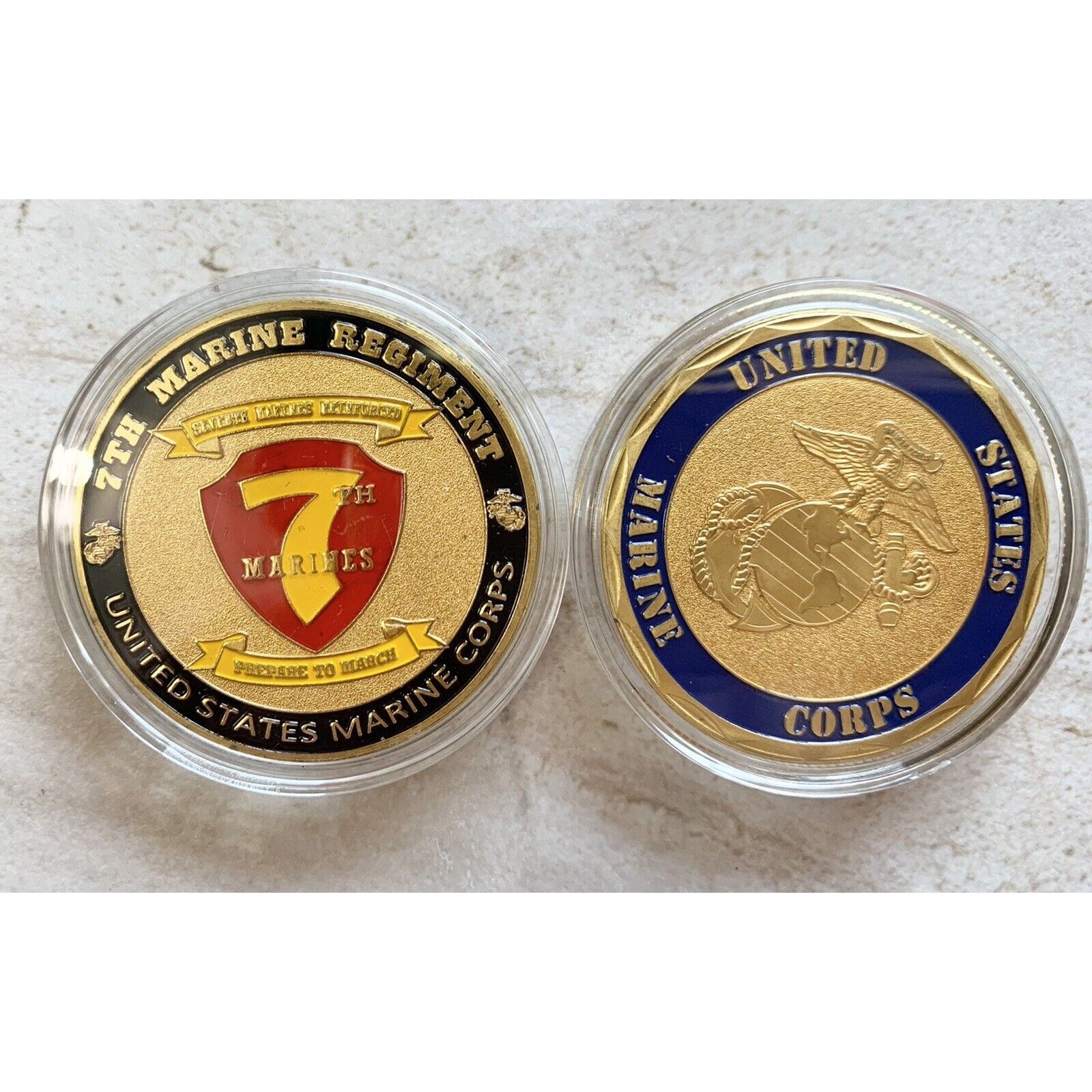 US MARINE CORPS 7th MARINE REGIMENT Challenge Coin