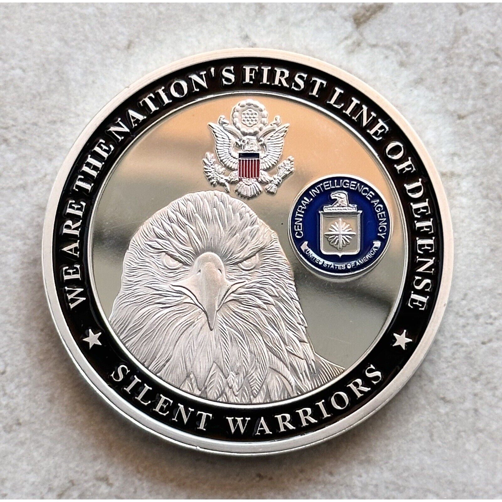 CIA We Are The Nation's First Line of Defense Silent Warriors Challenge Coin