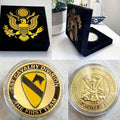 US Army 1st Cavalry Division Regiment Cav Military Challenge Coin w/ velvet case