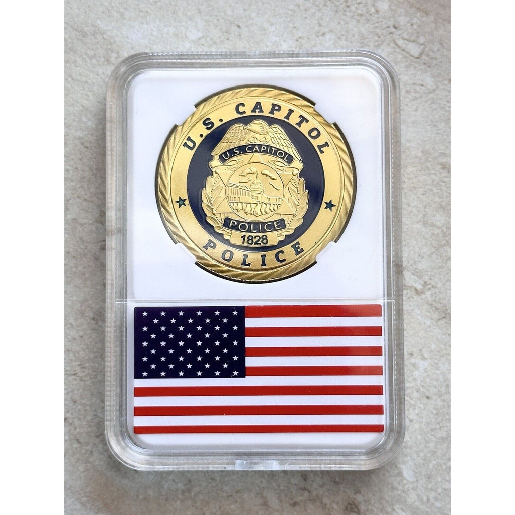 U S Capitol Police Challenge Coin wtith Presentation Box. New, fast shipping