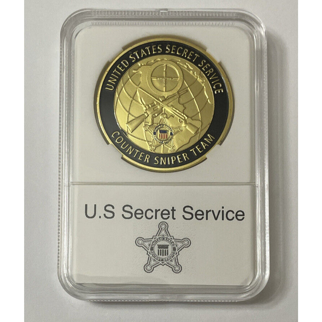 United States Secret Service Counter Sniper Team Challenge Coin 40mm With Case
