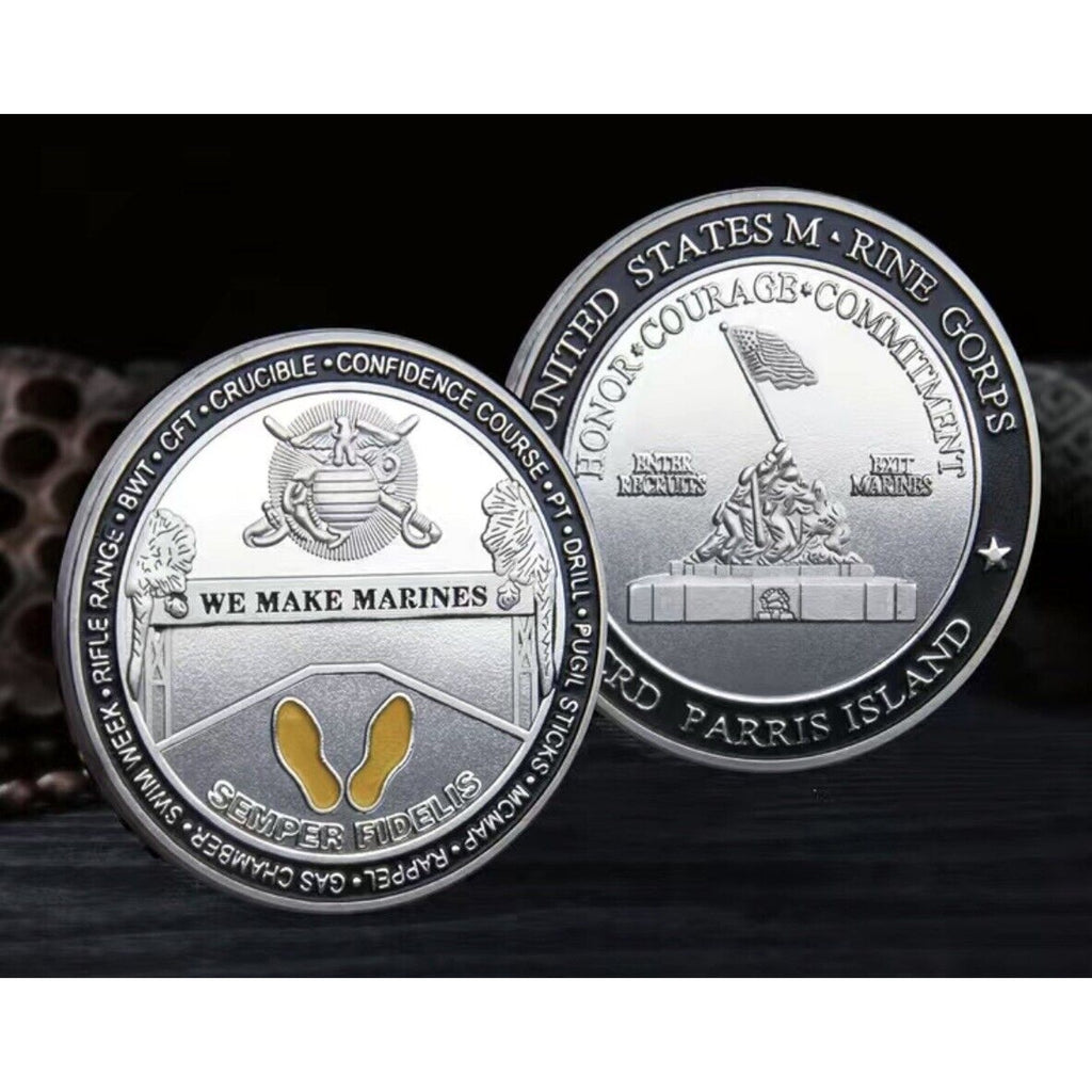 USMC Marine Corps Recruit Depot Parris Island Challenge Coin