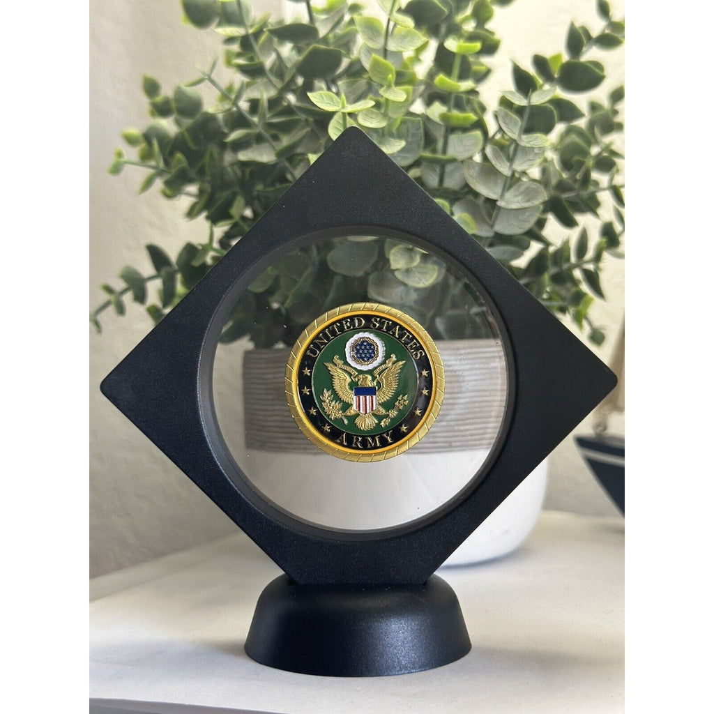 U S ARMY CORPS OF ENGINEERS Challenge Coin With 3D Floating Display Case
