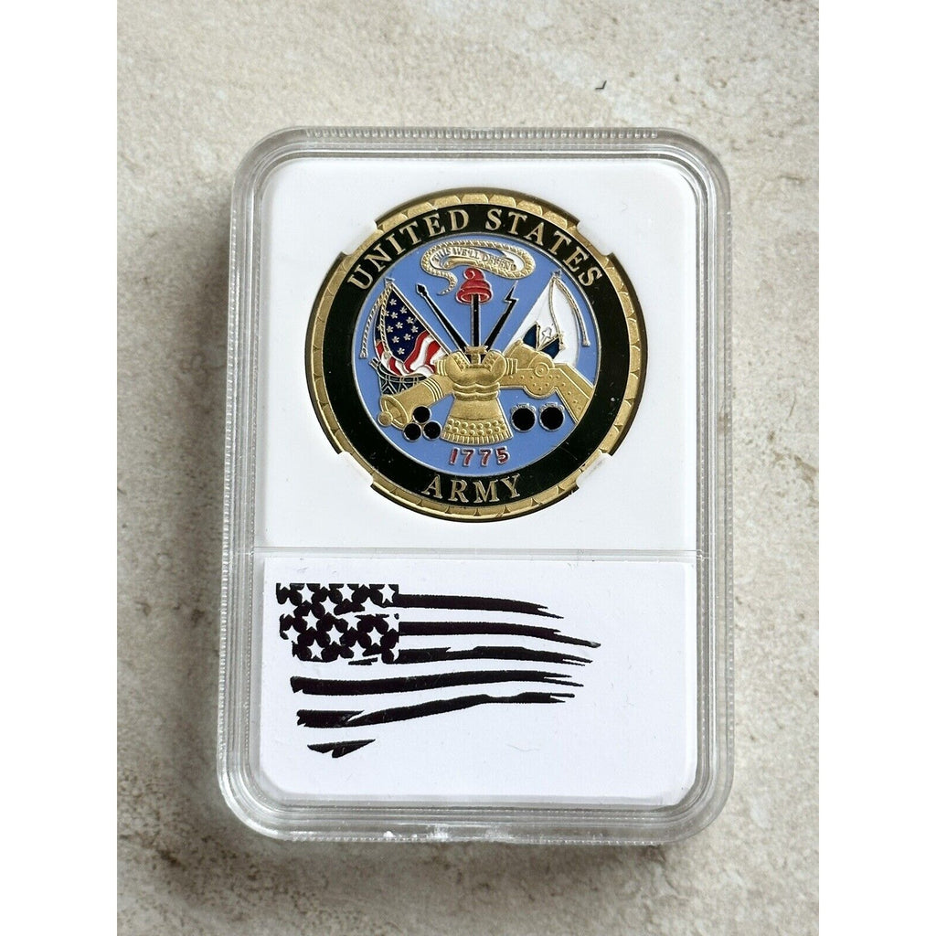 UNITED STATES ARMY Since 1775 Challenge Coin With Case