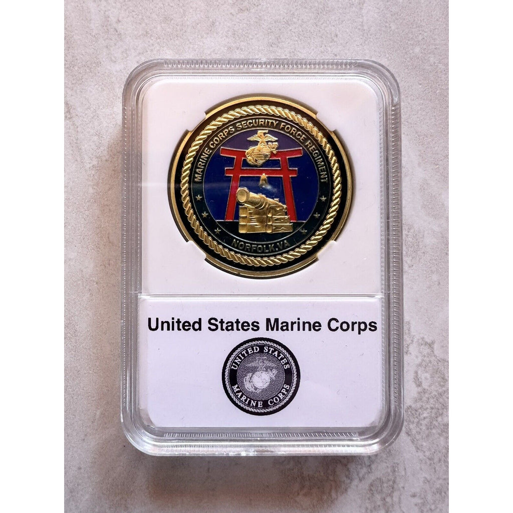 US MARINE CORPS SECURITY FORCE REGIMENT, NORFOLK, VIRGINIA, CHALLENGE COIN