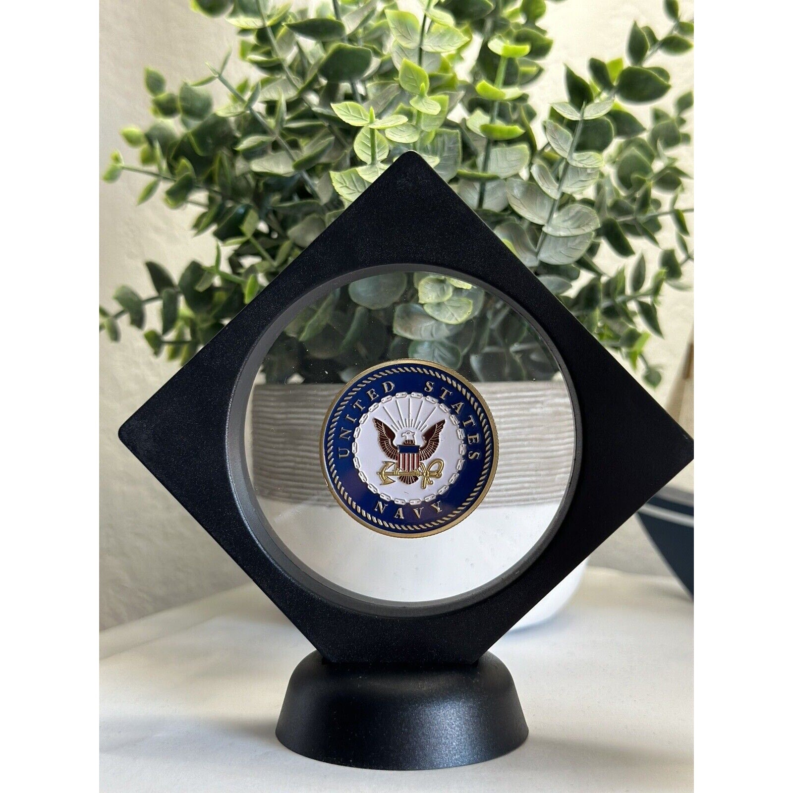 USN NAVY NAVAL AIR STATION KEY WEST FLORIDA TOP GUN CHALLENGE COIN With 3D Case!