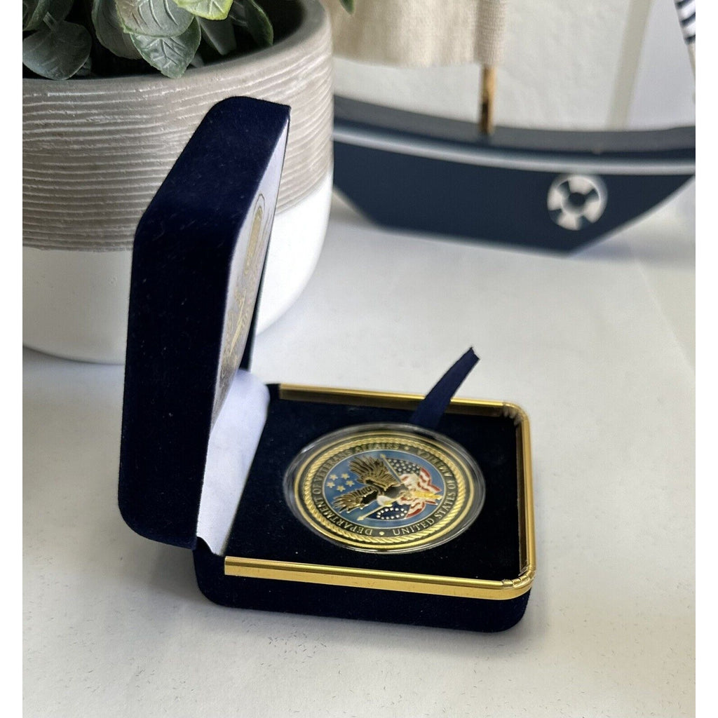 United States Department of Veterans Affairs Challenge Coin 40mm W Special Case