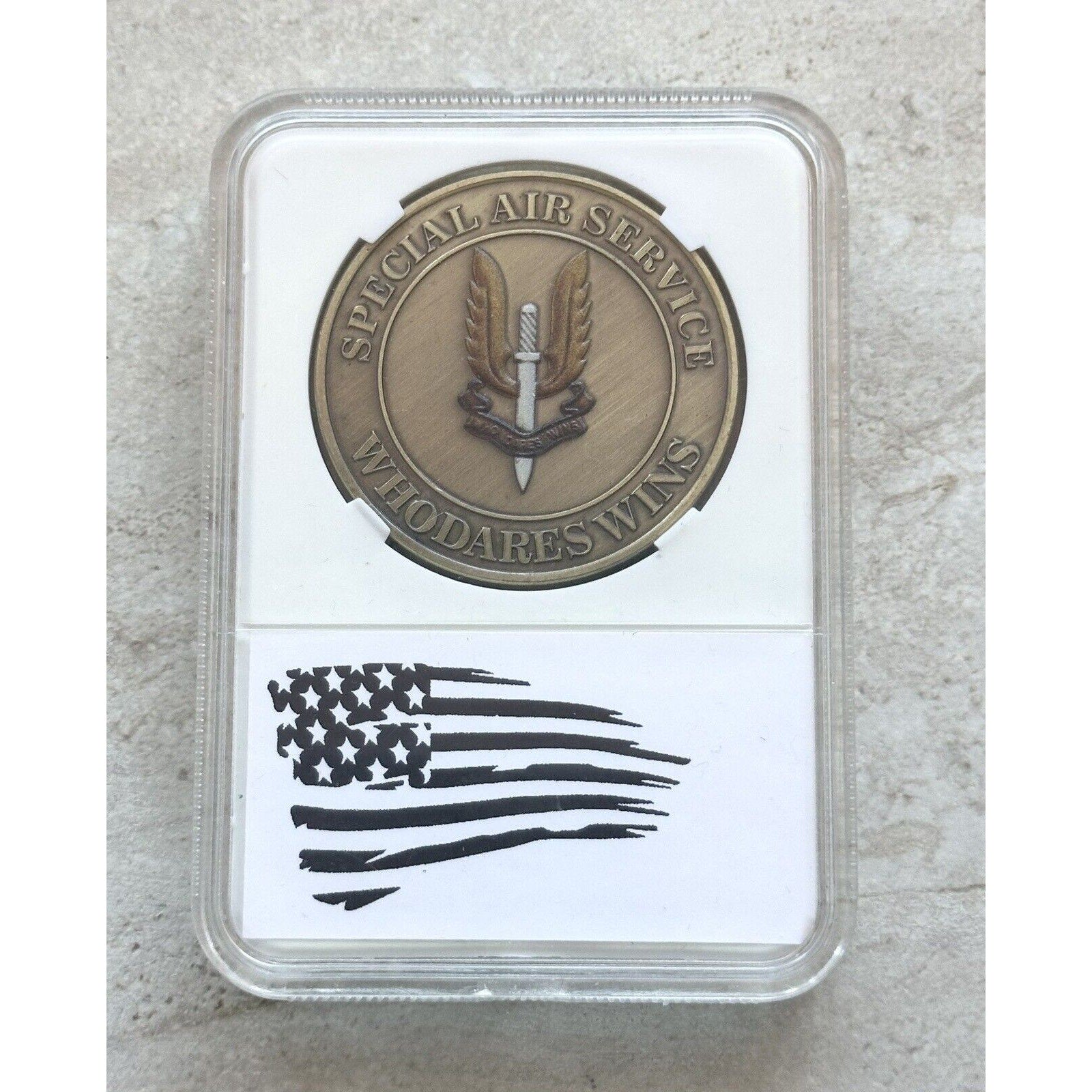 British Army UK Special Air Service WHO DARE WINS Kill or Capture Challenge Coin