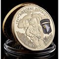 2023 USA Challenge Coin Military 101st Army Airborne Division Gold Collectible
