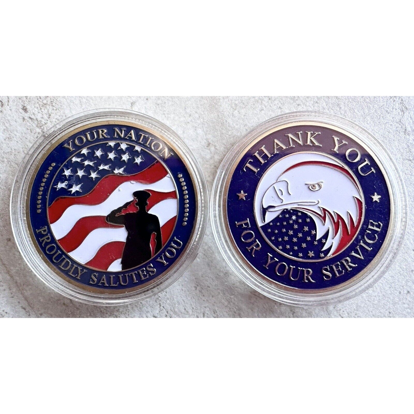 Military Veteran Your Nation Proudly Salutes You Challenge Coin