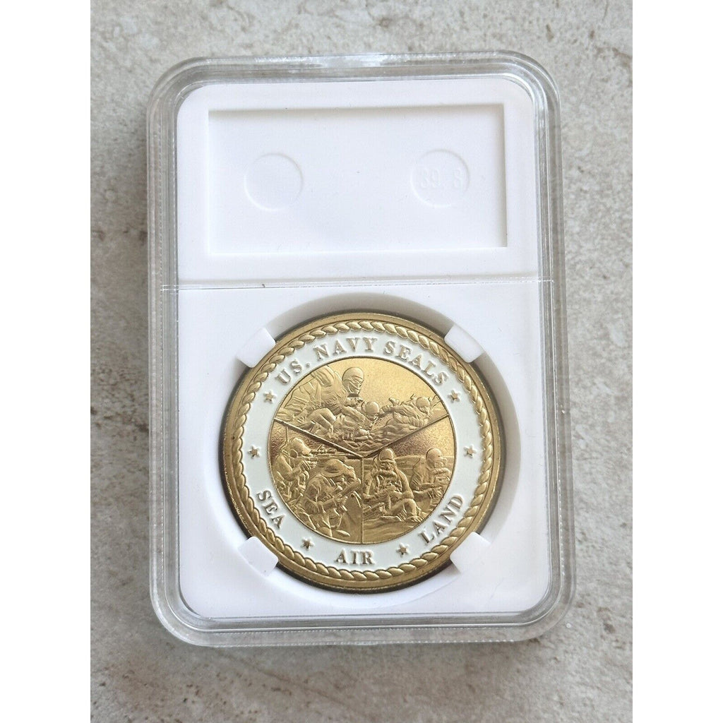 US NAVY SEAL TEAM - SEA LAND AIR - NAVAL SPECIAL WARFARE COMMAND CHALLENGE COIN