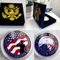 Your Nation Proudly Salutes You, Thank You For Your Service Challenge Coin