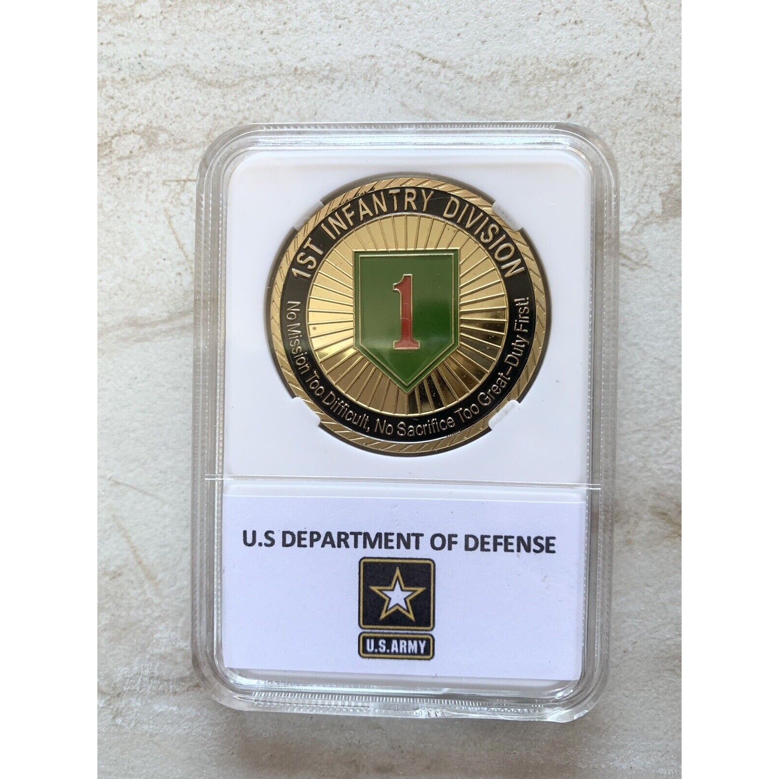 challange coins US army 1st First Infantry Division