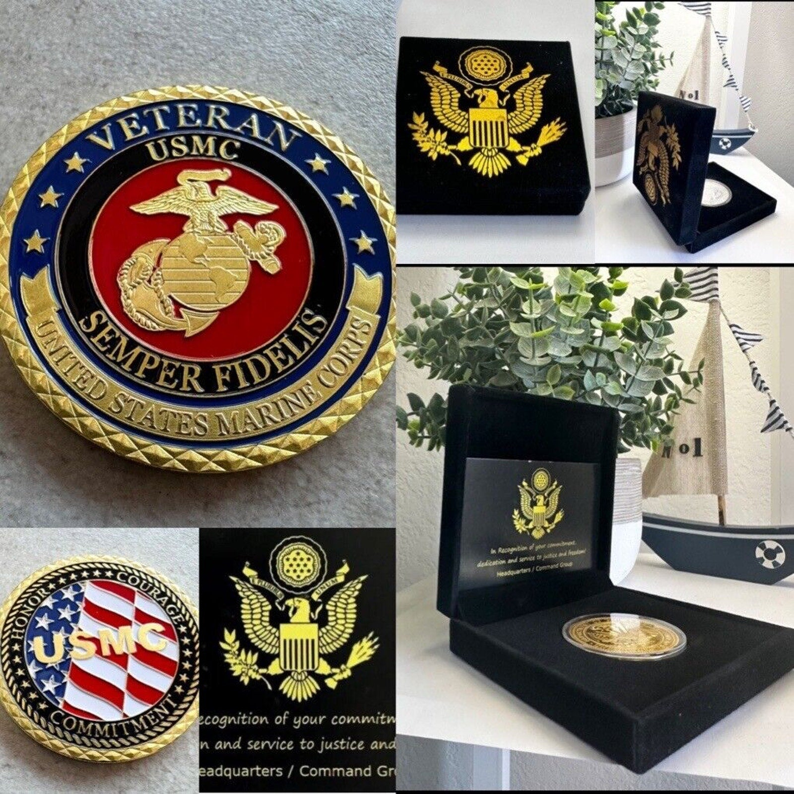 US MARINE CORPS VETERAN Challenge Coin