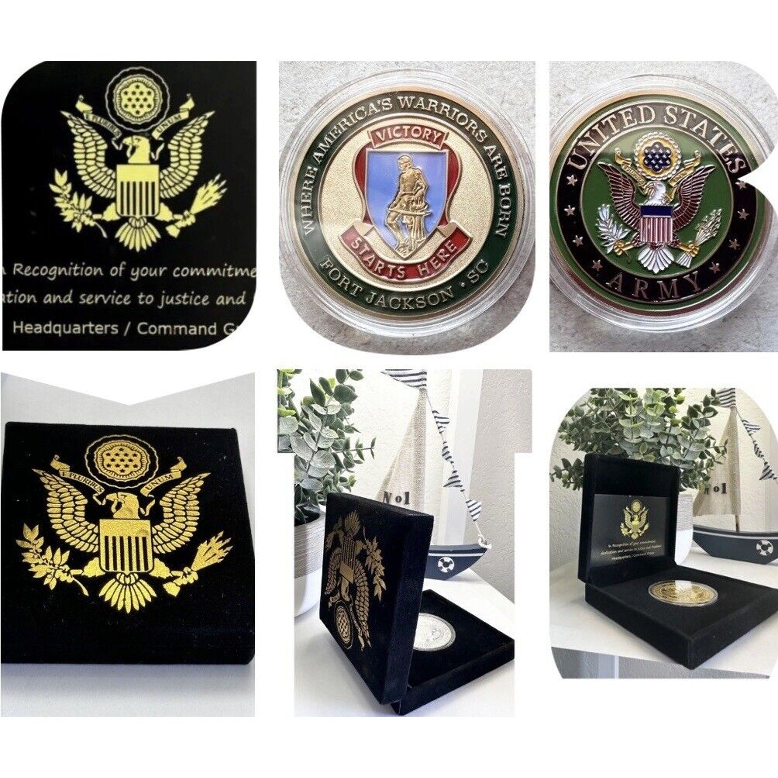 ARMY LOGO FORT JACKSON VICTORY STARTS HERE CHALLENGE COIN USA AMY NEW